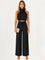 Luna Silk Summer Two-Piece Set - Black
