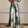 Victoria | Floral Patchwork Flared Jeans