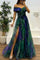 Juliet – Elegant Off-Shoulder Maxi Dress - Green