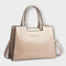Olivia - Glossy Crocodile Pattern Handbag - Khaki