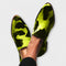 Paloma – Cow Print Genuine Leather Slippers - Green