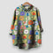 Geraldine | Women's Shirt with Dog Print - Green