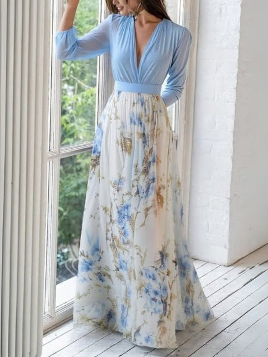 Dolores | Elegant Floral Maxi Dress