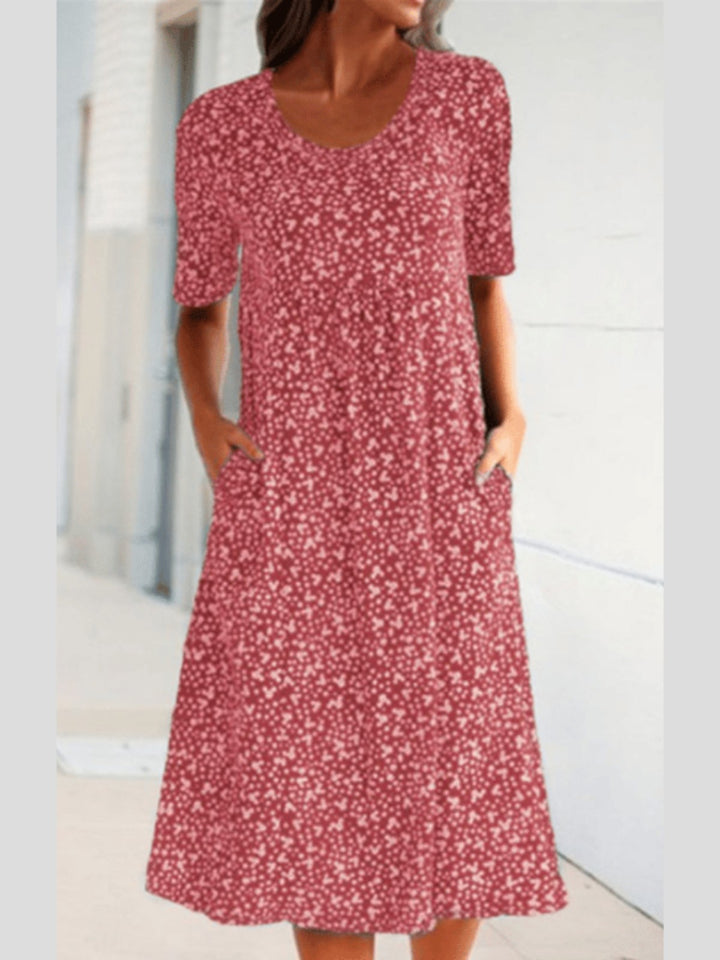 Amara | Stylish Floral Print Midi Dress