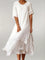 Eloise | Stylish Layered Midi Dress - White