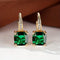 Mystic Stone Hoop Earrings | Gold 18k - Emerald