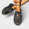 Rue – Loafer with Rhinestone Bow - Black