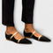 Waverly – Colourful Pointed Ballerina - Black
