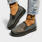 Thalia – Casual Platform Loafers with Round Toe - Black