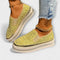 Kenna – Round toe embellished with rhinestones - Yellow
