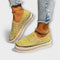 Thalia – Casual Platform Loafers with Round Toe - Yellow