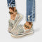 Rue – Loafer with Rhinestone Bow - Silver