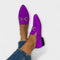 Kaia – Pointed Slip-On Ballerinas - Purple