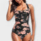 Lina - One-Piece Swimsuit - Black-Pink