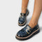 Nova – Round Toe with Abstract Print, Casual Slippers - Grey