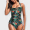 Lina - One-Piece Swimsuit - Black-Green