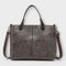 Lora - Elegant Leather Bag - Gray