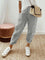 Cajsa - Cotton Striped Trousers - Light Gray