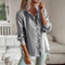 Susan | Stylish Elegant Button-Down Blouse - Gray