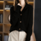 Anny - Luxurious Cashmere Knit Cardigan - Black