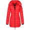 Elise™ - Long down jacket - Red