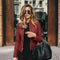 Sophia - Italian Leather Jacket - Burgundy