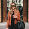 Sophia - Italian Leather Jacket - Brown