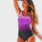 One-Piece Sport Swimsuit - Purple