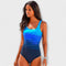 One-Piece Sport Swimsuit - Blue