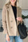Alesia - Stylish Casual Button Blazer - Khaki