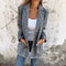 Amelia™ - Casual Check Blazer with Lapels - Black
