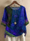 Anya™ | Retro-Inspired Blouse - Blue/Violet