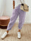 Cajsa - Cotton Striped Trousers - Lilac