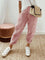 Cajsa - Cotton Striped Trousers - Red