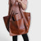 Olivia - Oversized Weekender Bag - Brown