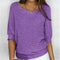 Luigia - Elegant Knit Sweater - Purple