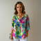Arlene™ | Chic Floral Print Blouse - Green - Pink