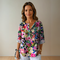Arlene™ | Chic Floral Print Blouse - Blue - Pink