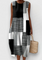 Alizhyah | Elegant Ocean Blue Dress - Black White
