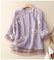 Kourtney™ | Chic Blouse with Embroidered Accents - Purple