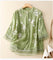 Kourtney™ | Chic Blouse with Embroidered Accents - Green